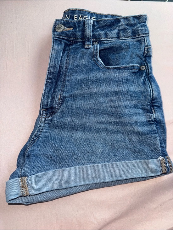 American Eagle Outfitters Pants - American Eagle Outfitters Faded Blue Rolled-Hem Denim Shorts
